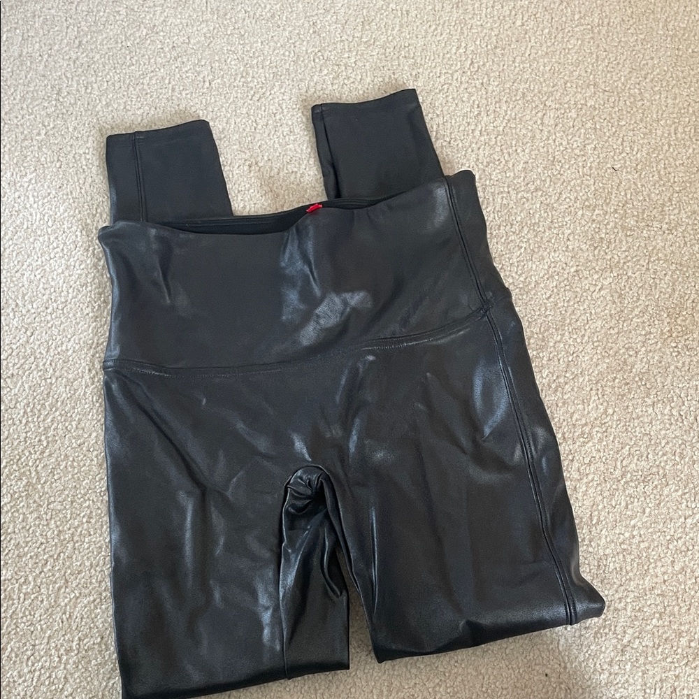SPANX Shiny Black Leggings